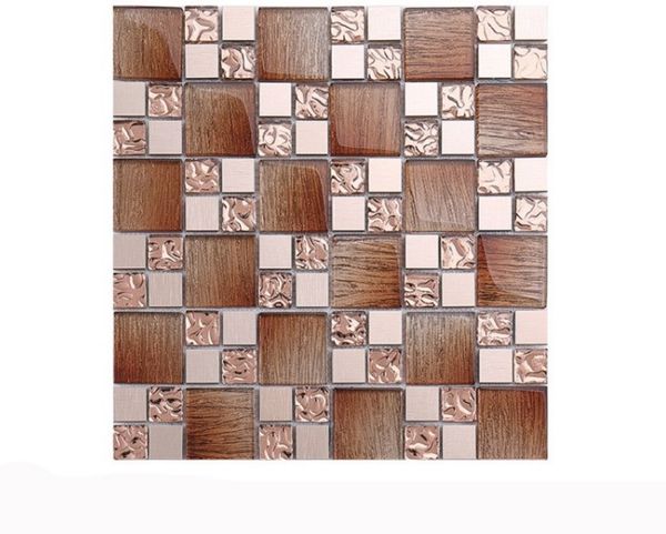 

2020 mosaic tile wall tile customized wholesale crystal glass tv background wall ktv crystal high grade metal