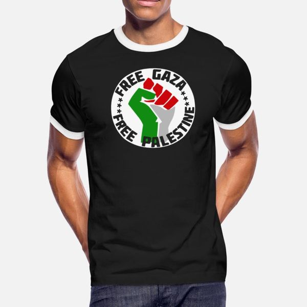 

gaza palestine t shirt men custom tee shirt o-neck letter famous basic summer family shirt