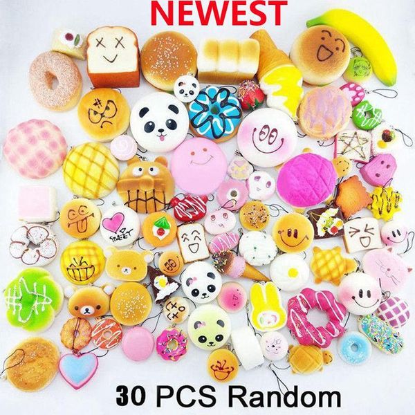 

cartoon pendant kawaii toy super random squishy lovely bread kid cute simulation toys decompression pu food mix otsweet cxaov, Silver