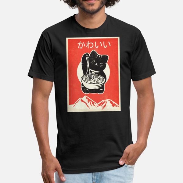 

vintage kawaii cat anime graphic gift retro t shirt men designs tee shirt s-xxxl letters sunlight breathable spring autumn pattern shirt