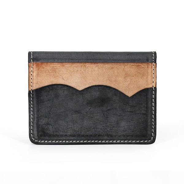 

2020 fashion genuine leather men wallet leisure women wallet leather purse for men card holders wallet c6192, Brown;gray