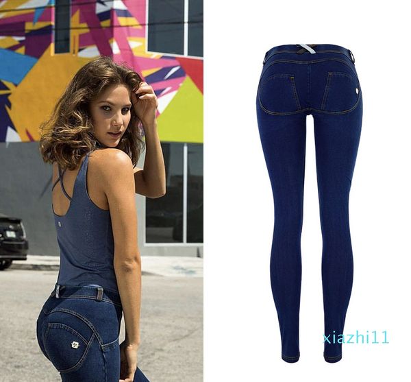 

fashion women's pants new sport casual style pants fitness expert super stretch comfortable low waist dark blue jeans pants