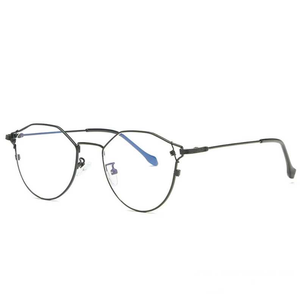 

frame eyeglasses mirror frame eyewear new style round flat retro, Black