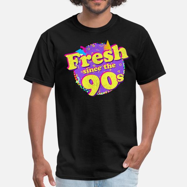 

fresh since the 90s by treaja t shirt men printed cotton euro size s-3xl pictures sunlight fashion spring autumn letters shirt