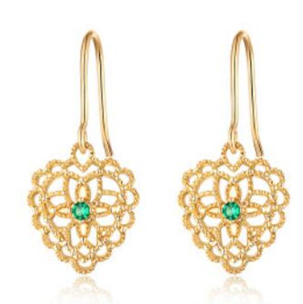 

jewelry earrings for women gold color classic simple heart flower as gift to lovers fashion of shipping, Golden