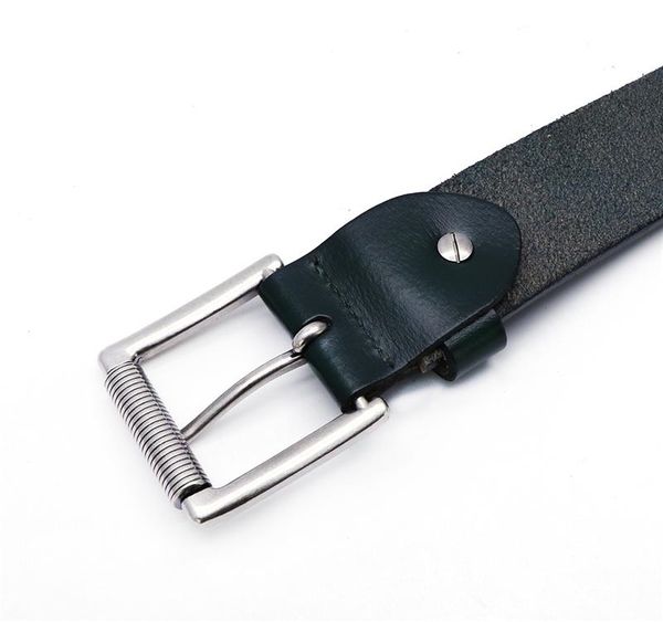 

western auspicious belt cow leather men belt green blue coffee black male belts quality alloy buckle luxury cowboy04, Black;brown