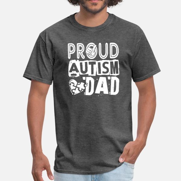 

awareness proud autism dad t shirt men personalized cotton o neck normal fitness building summer style family shirt