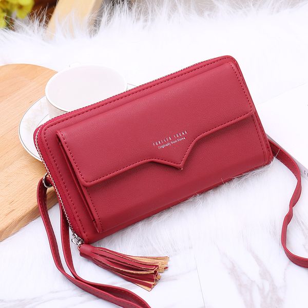

женщины длинный кошелек простой zipper большой емкости сумки crossbody сообщение multiple card позиция портативный портмоне сумки на ремне