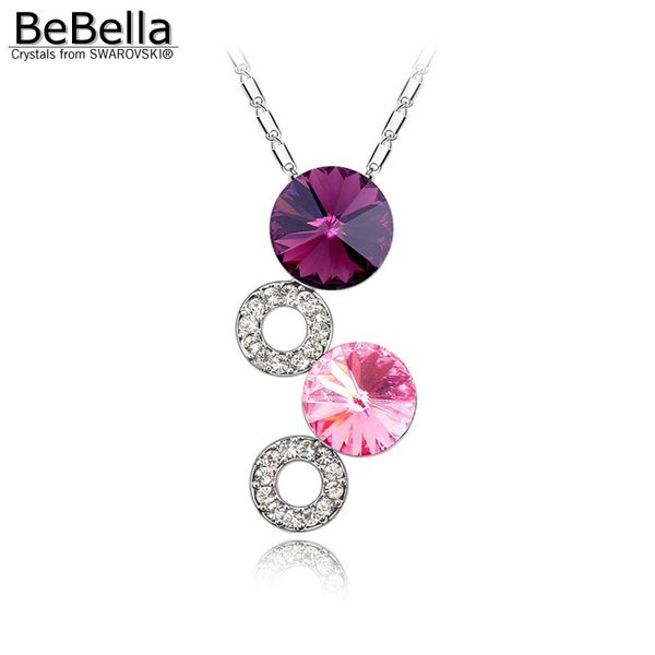 

bebella fantasy bubble pendant necklace made with crystals from for women fashion jewelry girls lovers gift 2020, Silver