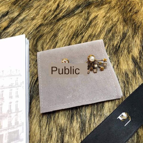 

woven braceletd gold rhinestone pearl five-corner star fan style earrings 925 silver needle female ear ring jewelry, White;black