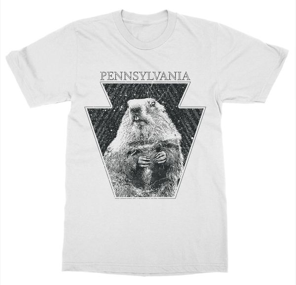 

new 2019 summer casual printing pennsylvania 'groundhog day' usa united states of america patriot winter tee shirt