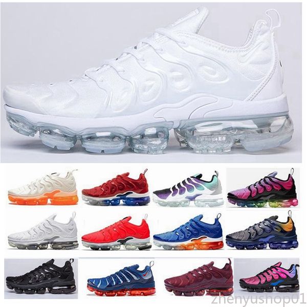 

2020 tn plus running shoes classic outdoor run shoes tn black white sport shock sneakers men requin olive silver in metallic z