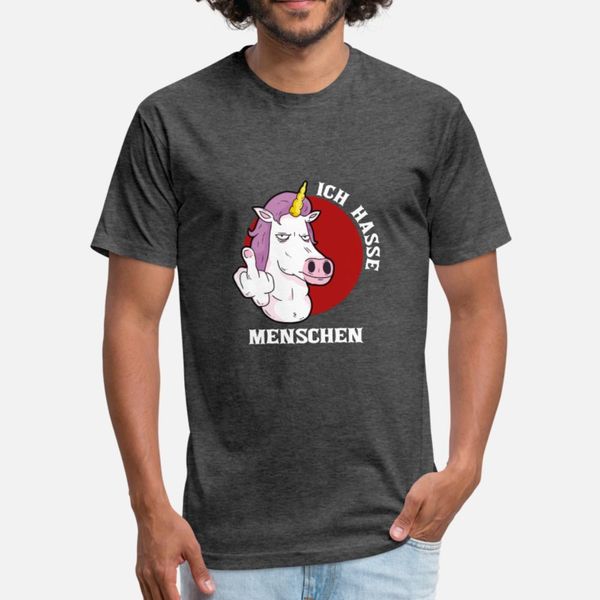 

ich hasse menschen einhorn t shirt men anti-wrinkle short sleeve size s-3xl kawaii anti-wrinkle funny summer style formal shirt