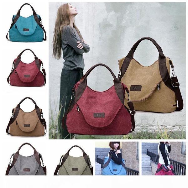 

women large capacity storage organizer canvas bag ingle shoulder bag women portable all-match simple leisure bag crossbody bags kka1434