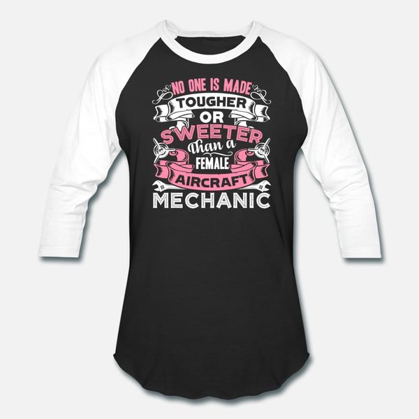 

female aircraft mechanic t shirt men printed 100% cotton round collar outfit crazy comfortable spring natural shirt