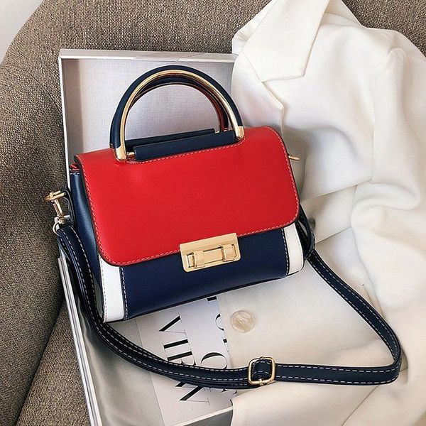 

female handbags travel fashion hand bag colorblock ladies totes female retro daily totes lady elegant handbags women's bag