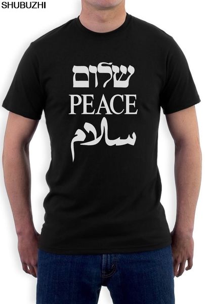 

shalom peace salaam middle east english hebrew arabic t-shirt inspirational