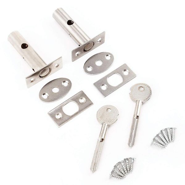 

2 комплекта kit болты крышки diy защитный замок двери top bottom фитинг с key safe