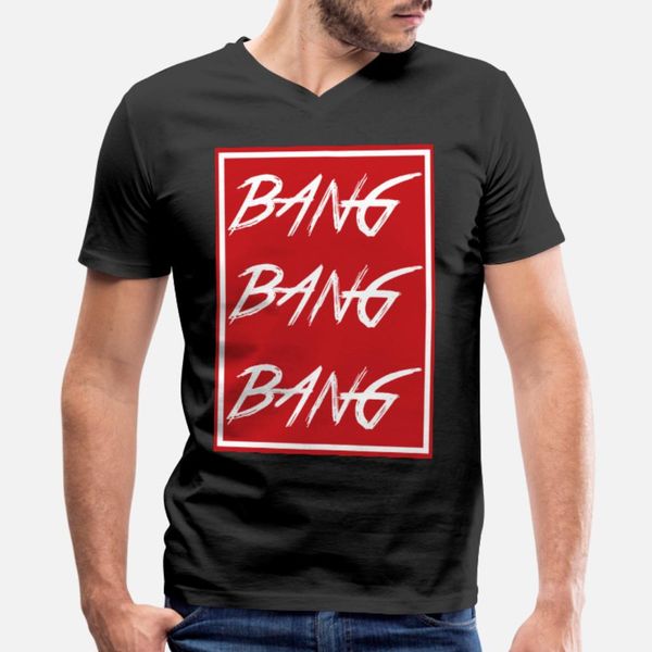 

bang bang red and white t shirt men fitness 100% cotton round collar original fitness new style spring autumn slim shirt
