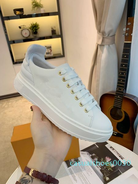 

luxury popular leather casual shoes women men designer sneakers shoes fashion leather lace up shoe mixed color2 c30, Black