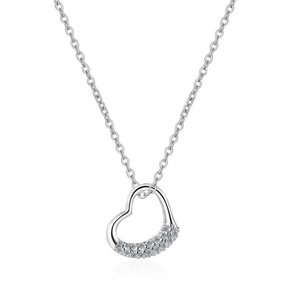 

exquisite heart necklace for women short chain heart shape pendant necklace gift ethnic bohemian choker dropshipping, Silver