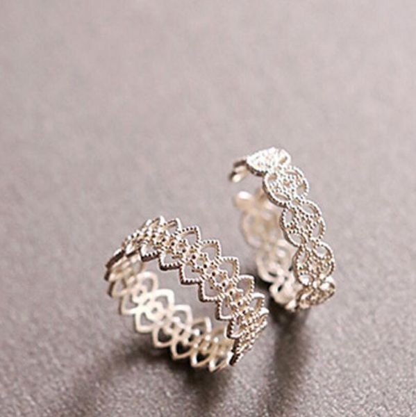 

jewelry s925 sterling silver rings hollow out lace rings open simple rings for women fashion