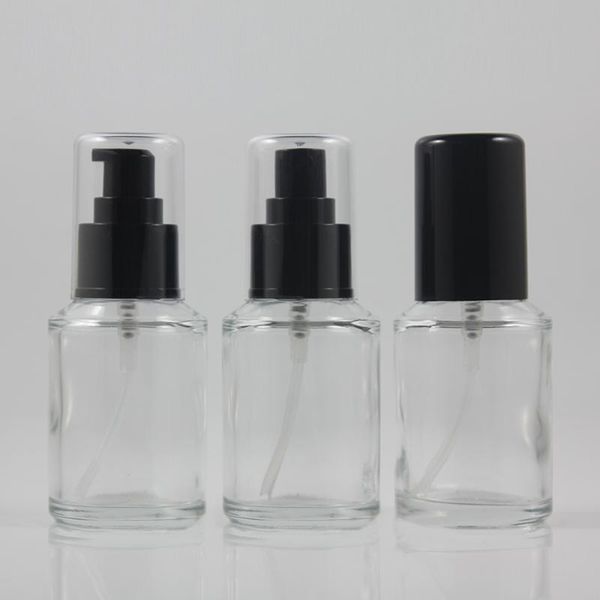 

storage bottles & jars 60ml empty glass clear spray bottle,2oz lotion pump container