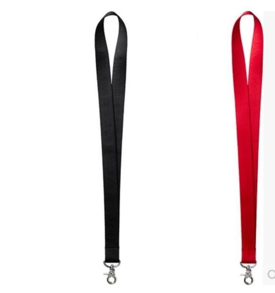 

a-03 16ss nylon lanyard keychain black red color in stock popular lanyard for keys chain and id cards straps