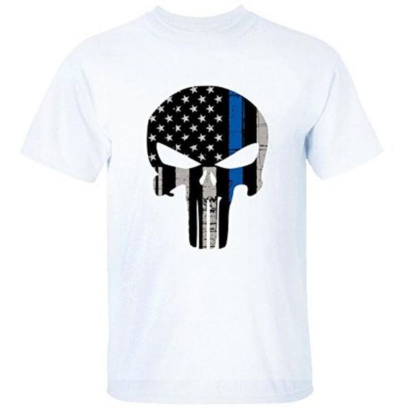 

new thin blue line the punisher t-shirt men cotton summer tshirt hip hop tees