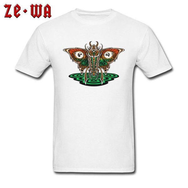 

white fashion autumn t shirt cosmic insect zero butterfly model tshirt for men cotton tee shirts slim fitness