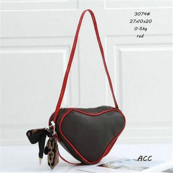 

3074-famous fashion 2020 ladies handbags shoulder bag messenger bag shopping bag handbag heart-shaped 27x10x20cm