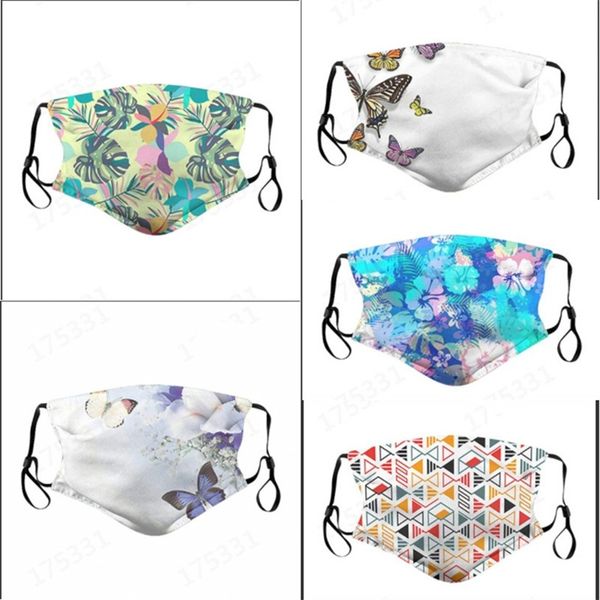 

reusable respirator washable face masks butterfly flower dog printing mascherine protection dustproof 5 5yy e2