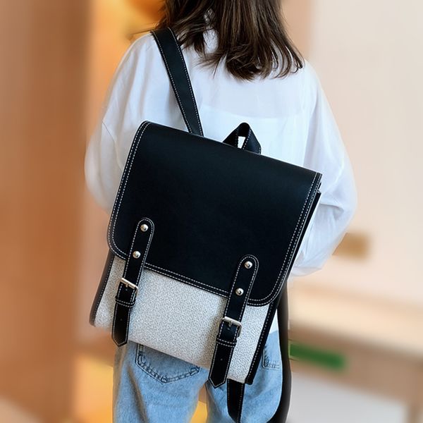 

женская мода рюкзаки из кожи и нейлона мешки плеча урожай мешок школы рюкзак для девочек-подростков путешествия rucksack sac a dos