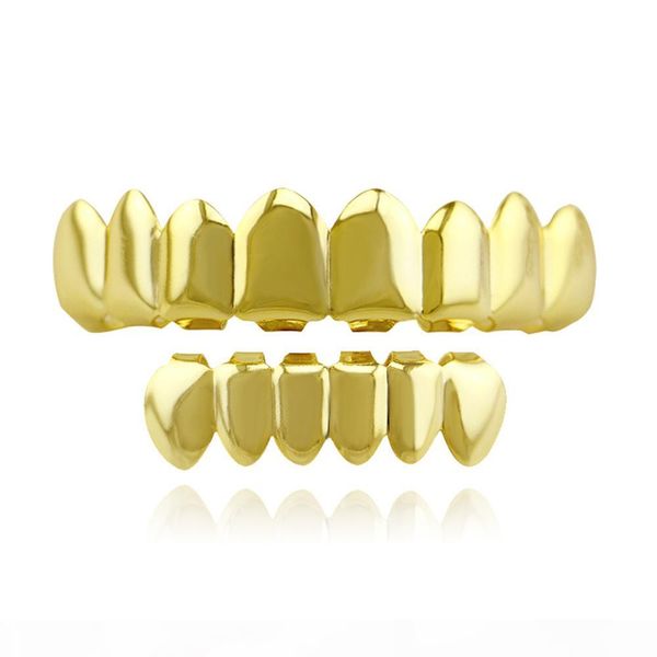 

4 color grillz 8 teeth and 6 bottom grills set with silicone model vampire hip hop jewelry, Black