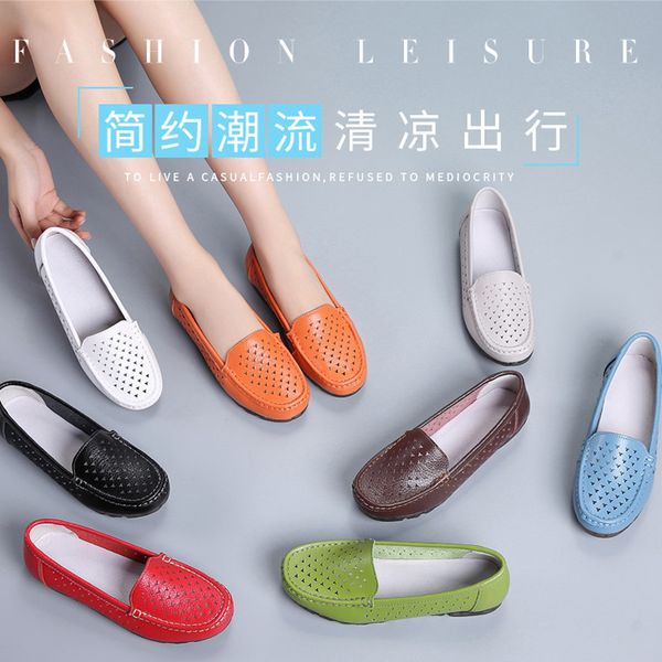 

summer womens shoes flats 2020 fashion women leather loafers women's moccasins ladies driving shoes female slip on ballet, Black