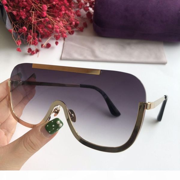 

women men 2020 new goggles retro black protection sunglasses flat sunglasses square shades one piece designer uv400 gradient sun glasse, White;black