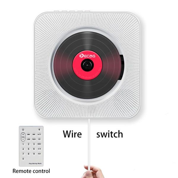 

cd player wall-mounted bluetooth portable home audio boombox with remote control fm radio built-in hifi speakers usb mp3 #734