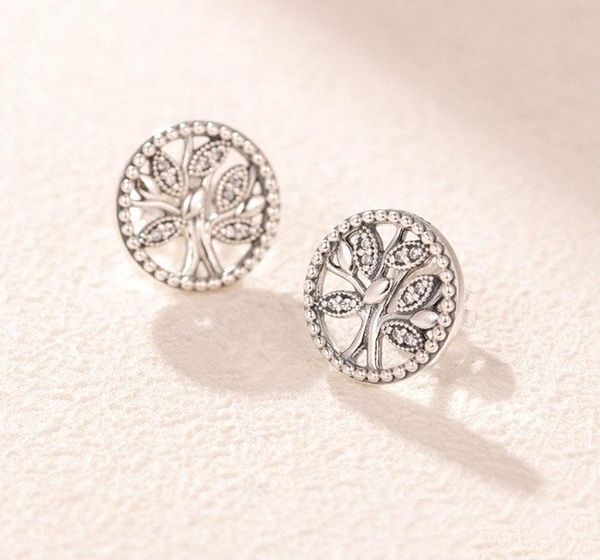 

2020 new arrival trees of life stud earrings diamond earring women girls gift002, Golden;silver