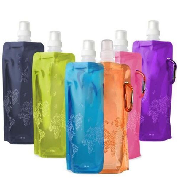 

480ml portable camping hiking mountaineering fitness reusable sports travel portable collapsible beverage kettle outdoor sports bottle