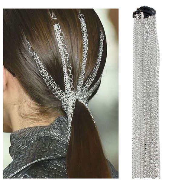 Accessori per l'estensione dei capelli da 20 pollici per ragazze e donne Strumenti per lo styling Scrunchie per catena per capelli da sposa Vedding in alluminio