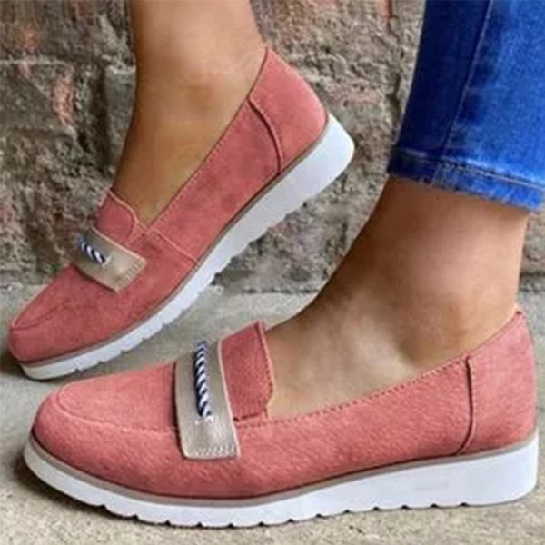 

shoes woman flats slip on ladies loafers light soft suede sewing wedges platform female casual women's shoes shallow autumn 2020, Black