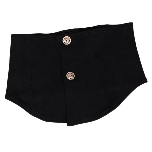 

1pc retro wide elastic waist belt cinch belt stretch waistband fashion pin buckle (black, Black;brown