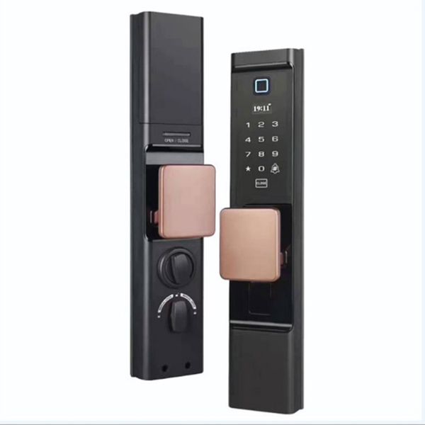 

doorbells fingerprint digital door locks push pull keyless smart lock press screen password anti-theft security electronic finge