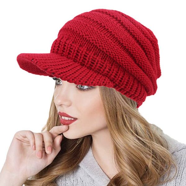 

autumn winter hats women's knitted hat beanie caps ladies snapback warm wool hat solid warm winter hats for female, Blue;gray
