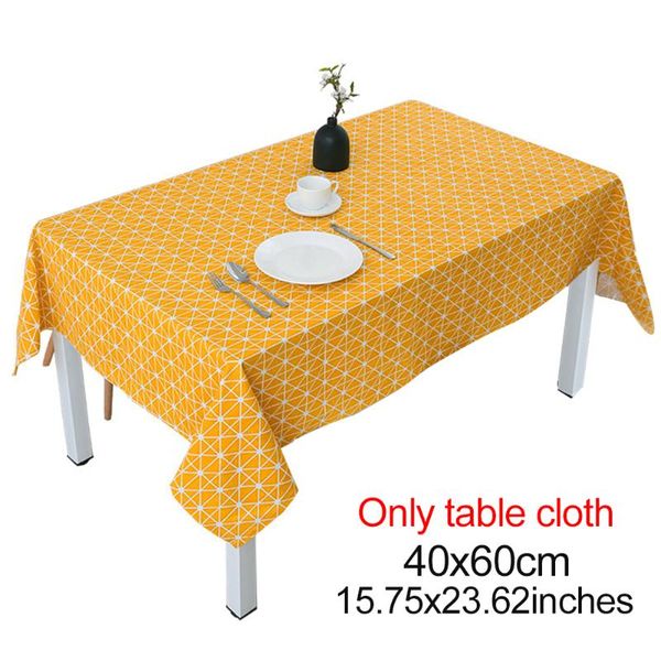 

patio party rectangle tablecloth washable wipeable picnic dining table indoor outdoor yellow checkerboard pattern spill proof