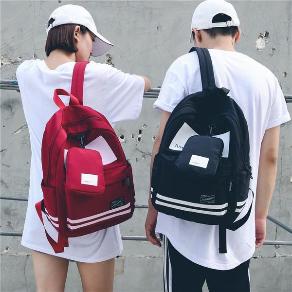 

дизайнер-оптовая нейлон повседневный студент backpacks 2018 новая корейская версия колледжа wind back pack высокое качество 2pcs 4 цвета