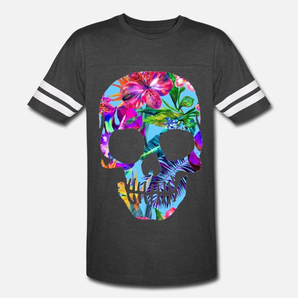 

tropical skull t shirt men customized short sleeve o-neck trend loose breathable summer style slim shirt