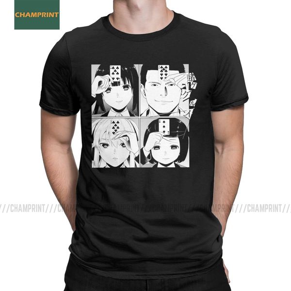 

kakegurui card game t shirt men cotton t-shirt jabami yumeko anime manga momobami gambling saotome kirari poker tee short sleeve