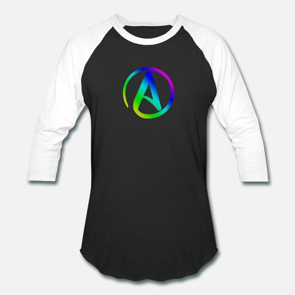 

atheist rainbow t shirt men character short sleeve o-neck letter graphic comfortable summer trend shirt