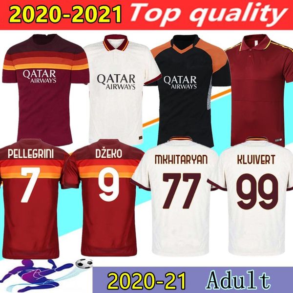 

20 21 as de rossi roma dzeko zaniolo rome soccer jerseys 2020 2021 roma totti perotti kolarov home away football shirt thailand quality, Black;blue